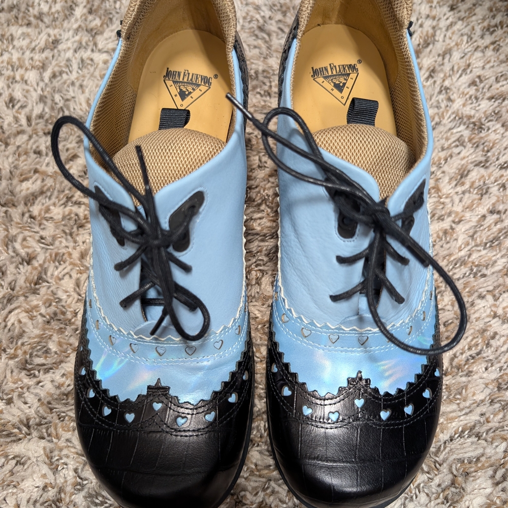 John Fluevog Women's Blue and Black Shoes